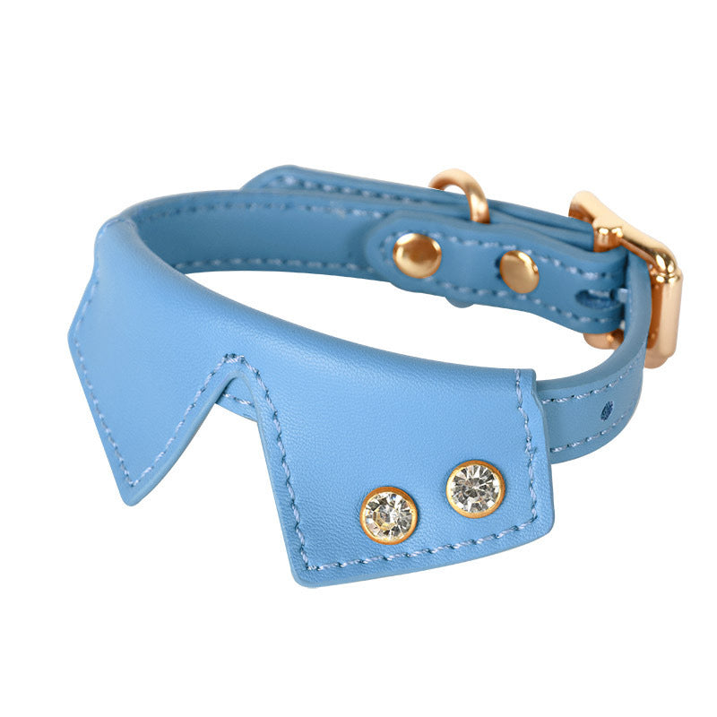 Custom Name Luxury Leather Pet Harness & Leash Set